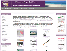 Tablet Screenshot of angleroutfitters.com